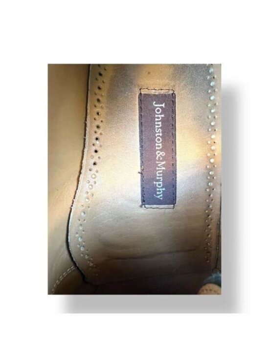Exquisite Johnston & Murphy Crown Black Leather Oxford Sz 8.5 USA. High Quality